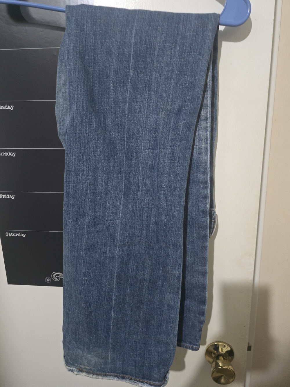 7 For All Mankind Women's Straight Jeans in Medium Blue Wash